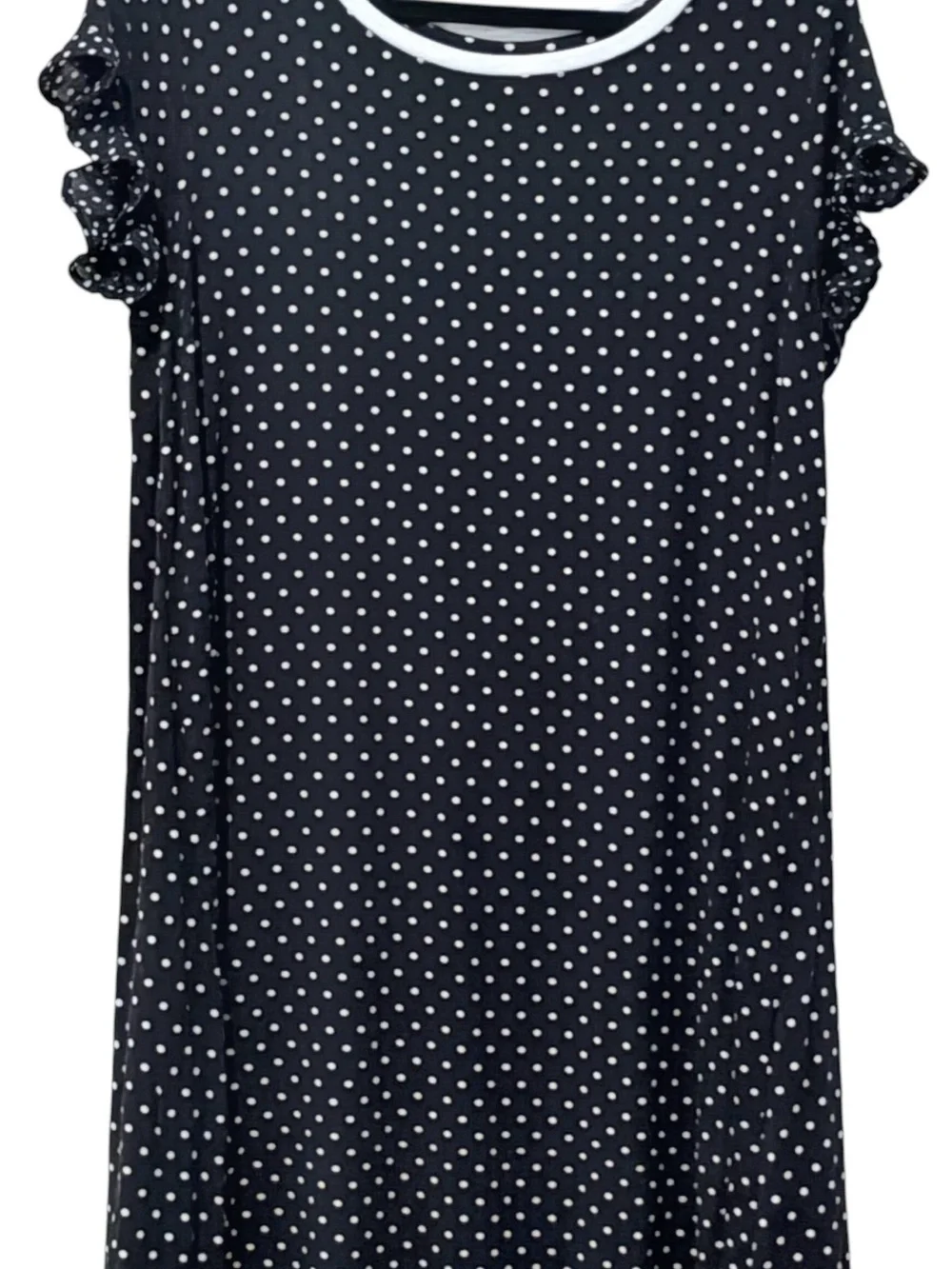kate spade Black & White‎ Polka Dot Ruffle Sleeve Nightdress